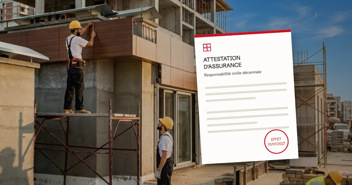 Attestation d'assurance décennale sur un chantier à La Réunion, remplacement du contrat QBE